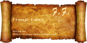 Frenyo Fanni névjegykártya